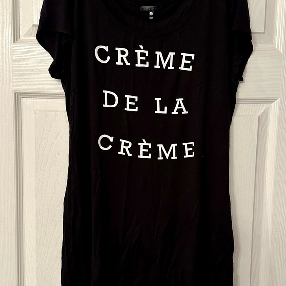 TART L Black Sleep Tee Sleep Shirt Tunic Dress Crème De La Crème R $40 - Picture 5 of 9